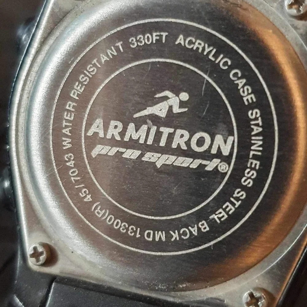 🦋10/$20🦋 Armitron Pro Sport Black Digital Alarm Chronograph Unisex Watch